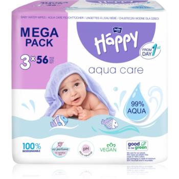 BELLA Baby Happy Aqua care vlhčené čistiace obrúsky pre deti 3x56 ks