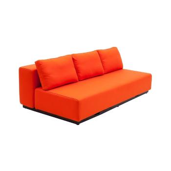 Oranžová rozkladacia pohovka Softline Nevada, 200 cm