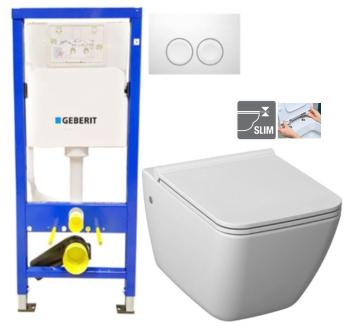 GEBERIT DuofixBasic s bielym tlačidlom DELTA21 + WC JIKA PURE + SEDADLO duraplast 458.103.00.1 21BI PU1