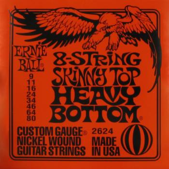 Ernie Ball Slinky Nickel 8-string Skinny Top.009-.080