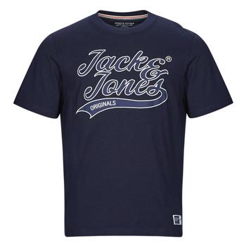 Jack & Jones  Tričká s krátkym rukávom JORTREVOR UPSCALE SS TEE CREW NECK  Námornícka modrá
