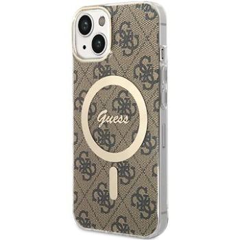 Guess 4G IML MagSafe Kompatibilný Zadný Kryt na iPhone 13 Brown (GUHMP13MH4STW)