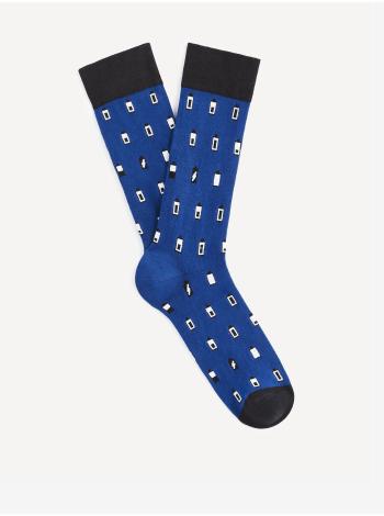 Modré vzorované ponožky Celio Timing