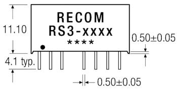 RECOM RS3-1209S DC / DC menič napätia, DPS 12 V/DC 9 V/DC 333 mA 3 W Počet výstupov: 1 x
