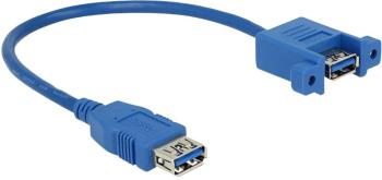 Delock #####USB-Kabel #####USB 3.2 Gen1 (USB 3.0 / USB 3.1 Gen1) #####USB-A Buchse, #####USB-A Buchse 25.00 cm modrá