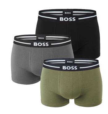 BOSS - boxerky 3PACK cotton stretch BOLD army green & dark color z organickej bavlny - limitovaná fashion edícia (HUGO BOSS)-M (83-89 cm)