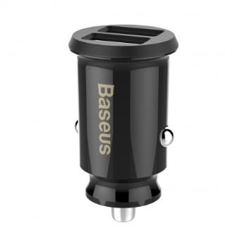 Baseus Grain smart autonabíjačka 2x USB 3.1A, čierna  (CCALL-ML01)