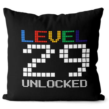 Vankúš Level unlocked (vek: 29, Velikost: 40 x 40 cm)