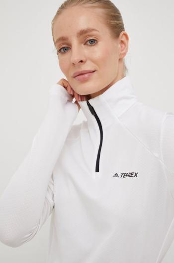 Športová mikina adidas TERREX Mluti dámska, biela farba, jednofarebná
