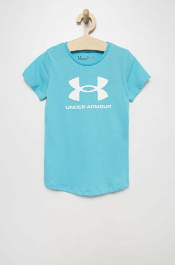 Detské tričko Under Armour 1361182 modrá farba,