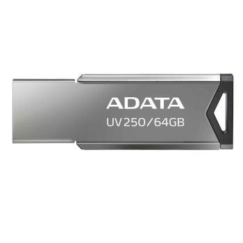 ADATA Flash Disk 64GB UV250, USB 2.0 Dash Drive, strieborná