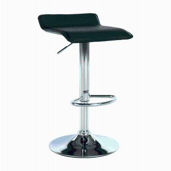 Barová stolička, ekokoža čierna/chróm, LARIA NEW P3, poškodený tovar