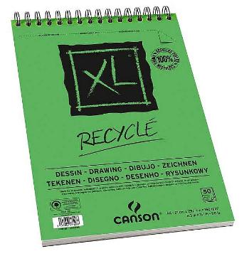 CANSON XL RECYCLÉ - Skicár s papierom z recyklovaných vlákien A4 (50 listov)