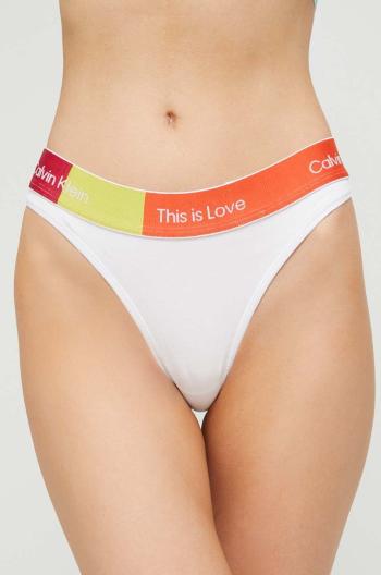 Tangá Calvin Klein Underwear biela farba