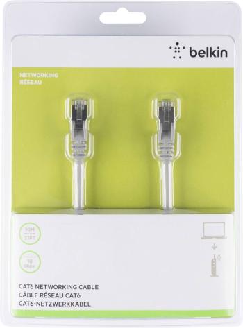 Belkin A3L981BT10M-H-S RJ45 sieťové káble, prepojovacie káble CAT 6 S/FTP 10.00 m sivá s ochranou 1 ks