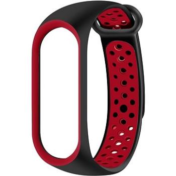 Eternico Sporty na Xiaomi Mi band 5/6/7 solid black and red (APW-XMI7SP-SBR)