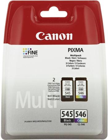Canon Ink cartridge PG-545, CL-546 originál kombinované balenie čierna, zelenomodrá, purpurová, žltá 8287B005 sada nápln