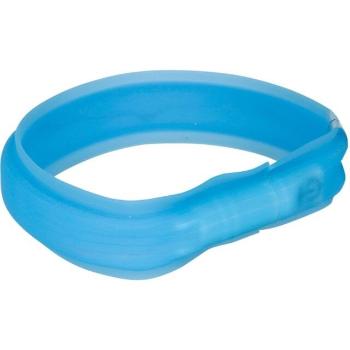 Trixie Flash light band USB, silicone, L–XL: 70 cm/30 mm, blue