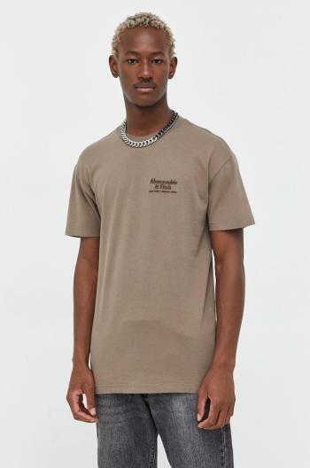 Bavlnené tričko Abercrombie & Fitch (3-pak) , tmavomodrá farba, jednofarebné