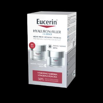 Eucerin Hyaluron-Filler + 3x Effect Denný krém SPF 15 + Nočný krém, 2 x 50 ml