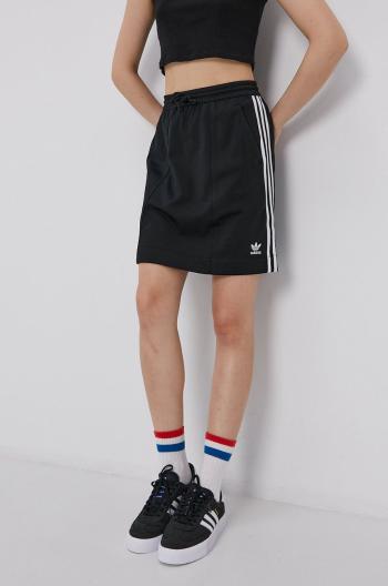 Sukňa adidas Originals H37774 čierna farba, mini, rovná
