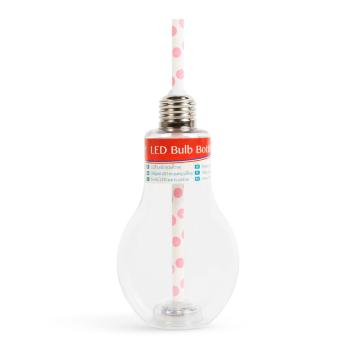 Svietiaci LED party pohár - priehľadná žiarovka - 400 ml
