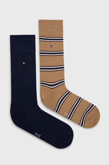 Ponožky Tommy Hilfiger pánske, hnedá farba