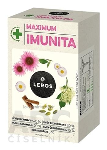 LEROS IMUNITA MAXIMUM nálevové vrecká (inov. 2021) 20x1,2 g (24 g)