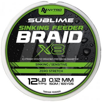 Nytro šnúra sublime x8 sinking feeder braid 150 m - 0,08 mm 4,1 kg