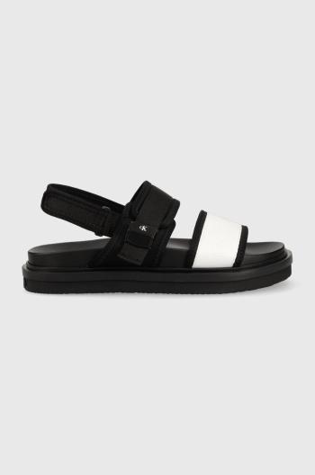 Sandále Calvin Klein Jeans SANDAL HARDWARE pánske, čierna farba, YM0YM00643