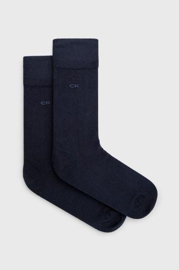Ponožky Calvin Klein pánske, tmavomodrá farba
