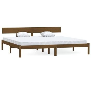Rám postele medový masívna borovica 180 × 200 cm UK Super King, 810165