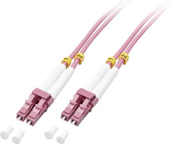 LINDY 46345 optické vlákno LWL prepojovací kábel [1x zástrčka LC - 1x zástrčka LC] 50/125 µ Multimode OM4 15.00 m