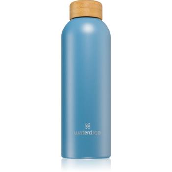 Waterdrop Thermo Steel fľaša na vodu z nehrdzavejúcej ocele farba Turquoise Matt 600 ml