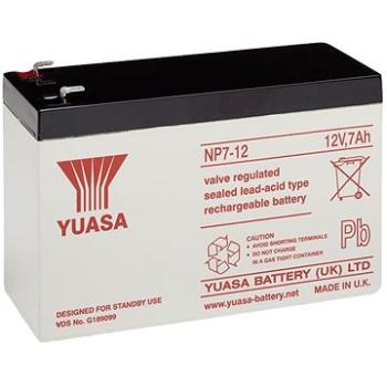 YUASA 12 V 7 Ah bezúdržbová olovená batéria NP7-12, faston 4,7 mm