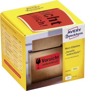 Avery-Zweckform 7211 etikety v roli 100 x 50 mm papier  neónovo červená 200 ks permanentné výstražné etikety