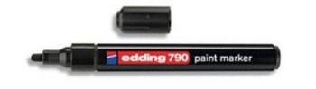 Popisovač Edding 790 lakový čierny valcový hrot 2-3mm