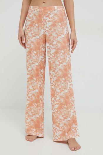 Pyžamové nohavice Calvin Klein Underwear dámske, oranžová farba,