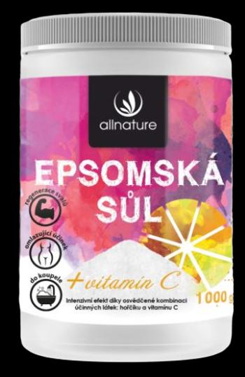 Allnature Epsomská soľ s vitamínom C 1000 g