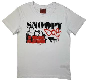 EPlus Chlapčenské tričko - Snoopy biele Veľkosť - deti: 134
