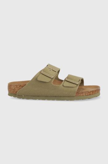 Šľapky Birkenstock Arizona Rivet Logo dámske, zelená farba, 1024065