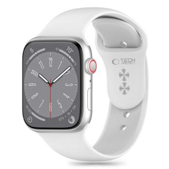 Tech-Protect Silicone remienok na Apple Watch 42/44/45/49mm, white