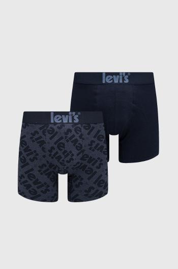 Boxerky Levi's (2-pak) pánske, tmavomodrá farba