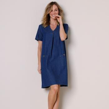 Blancheporte Džínsové krátke šaty modrá 46