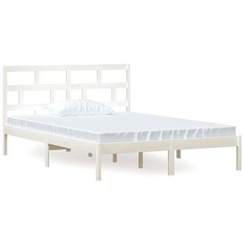 Rám postele biely masívna borovica 140 × 200 cm, 3101219