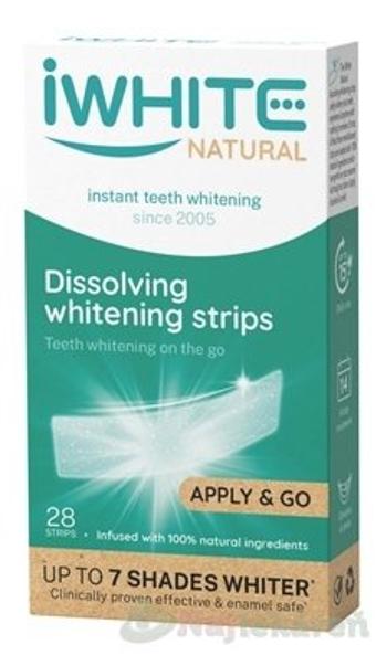 iWHITE NATURAL Whitening strips prírodné bieliace pásiky na zuby 28 ks