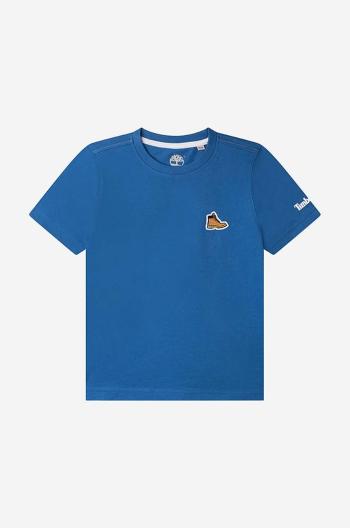 Detské bavlnené tričko Timberland Short Sleeves Tee-shirt červená farba, jednofarebné