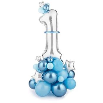 Súprava balónikov 1. narodeniny chlapec – modrá 90 × 140 cm – 45 ks (5900779142473)