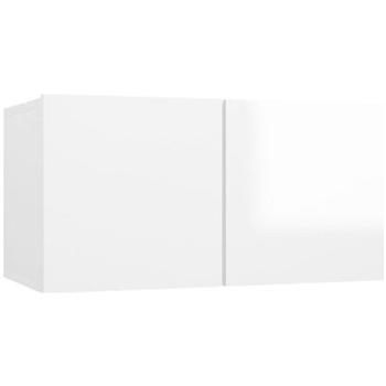 SHUMEE závesná biela s vysokým leskom 60 × 30 × 30 cm (804526)