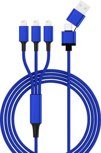 Smrter  USB 2.0 #####USB-A Stecker, #####USB-C™ Stecker, #####Apple Lightning Stecker  1.20 m modrá